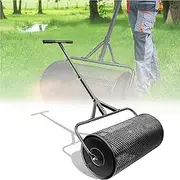 24" Compost Spreader, Upgraded Heavy Duty Metal Mesh Lawn and Garden Spreader for Planting Seeding Topsoil, Dirt Mulch Lawn, Black,Black-Separate32x60cm