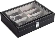 [HAMKVBPR] Sunglasses Storage Box PU Leather Glasses Case Storage Display Box Eyewear Display Case