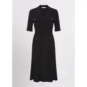 Leave Soon Knit Polo Midi Dress