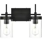 Living District LD7319W14BLK Benny 2 Light 14 inch Black Bath Sconce Wall Light