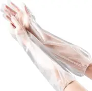 Long Sleeve Cleaning Gloves, 10Pcs/Set Reusable & Waterproof Protective Rubber G