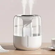 Large Room Air Humidifier, 6.8L Dual Mist Ultrasonic Cool Mist Humidifier with Night Light & Auto Shut-Off, Quiet Operation – Ideal Gifts for Home, Bedroom, Baby, Office Use (White)