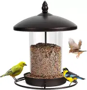 Bird Feeders for Outside, Metal Bird Feeder Holds 2.35LB Seeds, Bird Feeder for