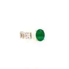 Natural Emerald White Sapphire Ring 6.5 14k YG 4.05 TCW Certified $4,950 310640