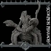 SCORPION PHARAOH - Miniature - All Sizes | Dungeons and Dragons | Pathfinder |