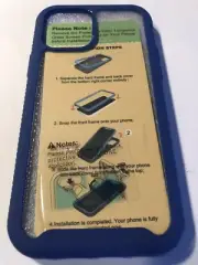 iPhone 12 / 12 Pro 2-pc Front and Back Clear Case Blue Bumper.
