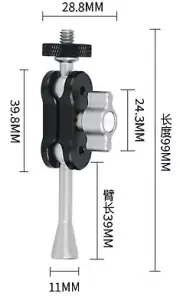 CAMVATE Universal Magic Arm Extension Ball Head Mount for LED light Monitor