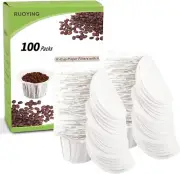 K Cup Coffee Paper Filters with Lid Disposable for Keurig Reusable K Cup Filters