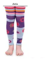 New Jefferies Girl FLOWER FRENZY Footless Tights DENIM BLUE 2-4Y, 4-6Y, 6-8 Y