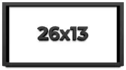26x13 Shadow Box Frame Black | 1 inches Deep Real Wood Contemporary Shadowbox Di