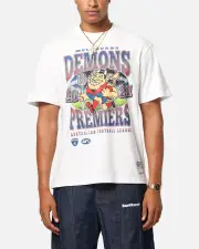 [MITCHELL & NESS] Mitchell & Ness Melbourne Demons Mascot T-shirt Vintage White - Size M M Vintage White