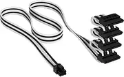 Corsair Premium Individually Sleeved Type-5 SATA (4 Connectors) PSU Cable - Black & White