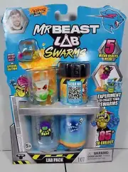 NEW Mr Beast Lab Swarms 5 Pack with Test Tube Atomic Series Mix Shake Create L4