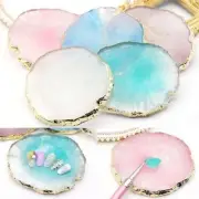 Faux Agate Color Mixing Plate Jewelry Display Pad Coaster