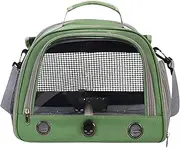 Parrot Carrier Bag - Use Wide Zip Travel Bag, Cage | Clear Window - Pet Holder with Standing Pole, Bird Supply for Outdoor Walks, Walls