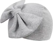 [Generic] Kids Hats and Mittens,Soft Cotton Turban Bow | Kids Girl Accessories Nursery Turban, Cotton Bow Hats and Gloves Set for Holiday