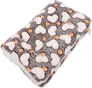 PERSELOSO Comfortable Pet Sleeping Mat Thickened Cushion for Dogs Cats Winter Warm Soft and Durable for Home Travel and Crates Double Heart Design