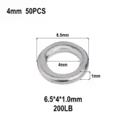 Seamless Split Ring Swivel Knot Lure Tools 50pcs Pack for Fishing Success