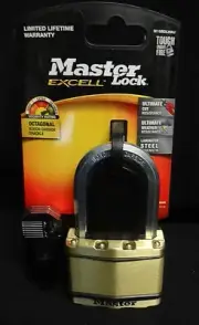 MASTER LOCK EXCELL LOCK - OCTAGONAL BORON CARBIDE SHACKLE - M15BDLHAU - BNIB