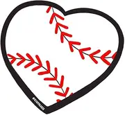 Baseball Heart Decal - for Cars, Laptops, and More! - Use Inside or Outside - Sicks to Any Flat Smooth Surface