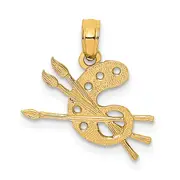 14K Yellow Gold Paint Pallet Charm