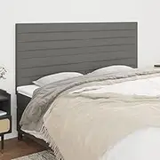Upholstered Fabric Headboard Panels, Adjustable Height, Dark Grey, 4 Pcs, 100 cm, for Bed Frame
