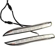 Flashing 1Set 12V ABS LED Compatible with Renault Koleos 2011 2012 2013 2014 DRL Daytime Running Light Daylight with Yellow Turn Signal(White Yellow Blue)