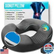 XandC Premium Donut Pillow for Tailbone Pain Relief Cushion with Replaceable