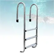Stainless Steel Pool Ladder,2/3-Step Double Handrails Stairs,Preventing Slips Heavy Duty Steps,for Backyard Pool Home,Bearing Weight 250kg(3 Steps)