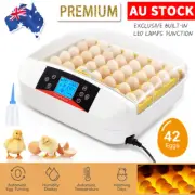 Egg Incubator LED Fully Automatic Digital Auto Turning 42 Eggs Hatcher Poultry