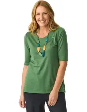 [Fella Hamilton] Hedrena Elbow Sleeve Tee in Evergreen