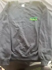 Alpha Sigma Tau Black Crewneck w/Embroidered Letters sz XL