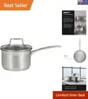 Impact 16cm Silver Saucepan - Highly Polished Medical-quality Stainless Steel