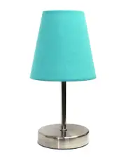 Lalia Home Nauru 10.5in Traditional Petite Metal Stick Bedside Table Desk Lamp