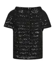 Herno Sequin Embellished Boat-Neck Puffer Jacket IT40,IT42 Black