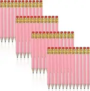 Zonon 48 Pieces Golf Pencils Mini Half Pencils with Eraser Short with Erasers Bulk Small for Kids HB Wedding Bridal School Office Writing Drawing Pocket(Pink)