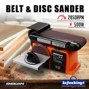 Belt Disc Sander Grinder Bench Mount Sanding Linisher Machine Power Tool 500W