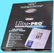 100 ULTRA PRO 9-POCKET Platinum Card Storage Pages Sheets trading sports binder