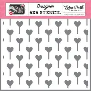 Echo Park Stencil 6"X6"-Sweet Suckers, Love Notes - 2 Pack