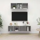 NNEVL 2 Piece TV Cabinet Set Concrete Grey Chipboard