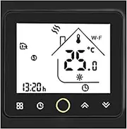 Wi-Fi Thermostat Tempe ure Controller APP Control 5A Compat with/Home Water/Gas Boiler Thermostats for Home- Black Black WiFi-T