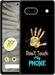 [SuzaCase] Back Case for Google Pixel 7A 5G, Pixel 7A 5G Case with Stylish Don't Touch My Phone Palm Print Design Printed Cute, Sleek Durable Hardshell Protective Phone Case for Pixel 7A 5G