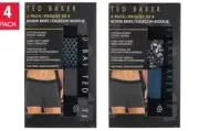 Ted Baker Men's Cotton Modal Ultra Soft Boxer Brief, 4-pack