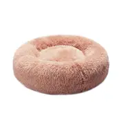 Pawz Pet Dog Calming Bed Warm Soft Plush Round Comfy Sleeping Washable Pink