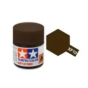 Tamiya 10ml Acrylic Paint Mini XF-10 Flat Brown 81710