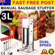 [10% OFF] 3L Stainless Steel Meat Sausage Filler Stuffer Salami Maker Machine