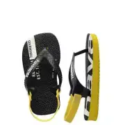 Baby Logomania Havaiana Thongs Black/Yellow