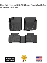 Floor Mats Liners for 2018-2023 Toyota Tacoma Double Cab All Weather Protection