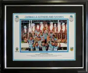 Cronulla Sharks 2016 NRL Premiers Celebration Framed Memorabilia