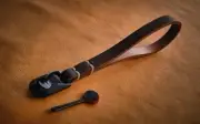 C.K Mike Handcrafted Buffalo veg-tan hide wrist strap with Peak Design anchor
